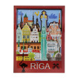 Rīgas pilsētas panorāmas ledusskapja magnēts
